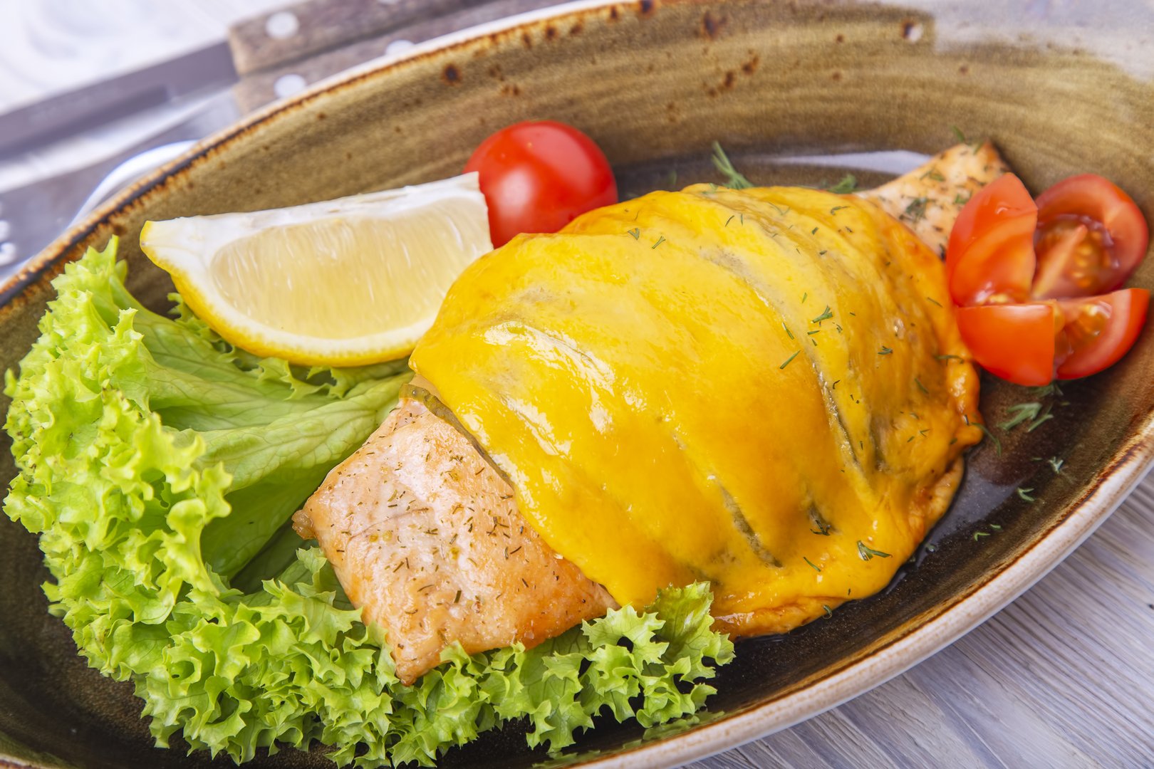 Горячие блюда Лосось  «Золотая рыбка»